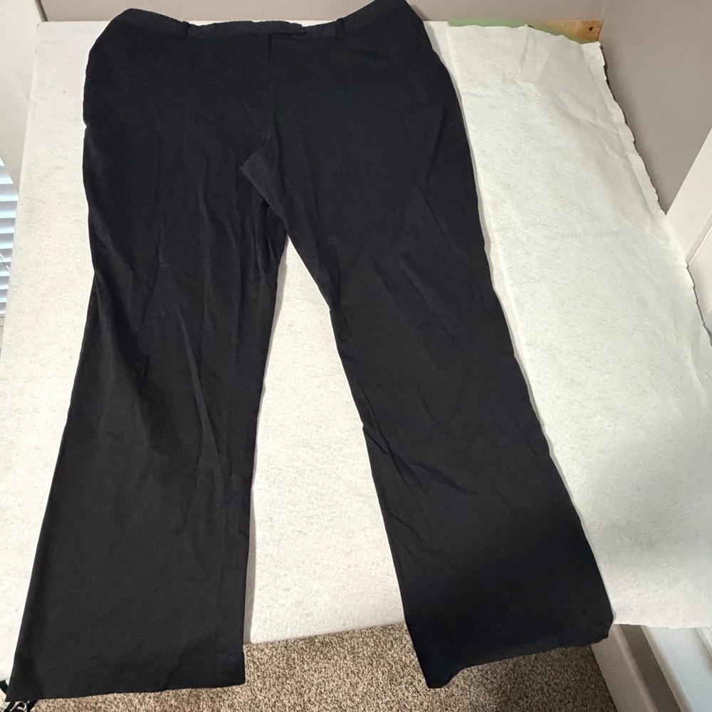 Talbots Woman W Signature Black Cotton Stretch Trousers Plus Size 24W
